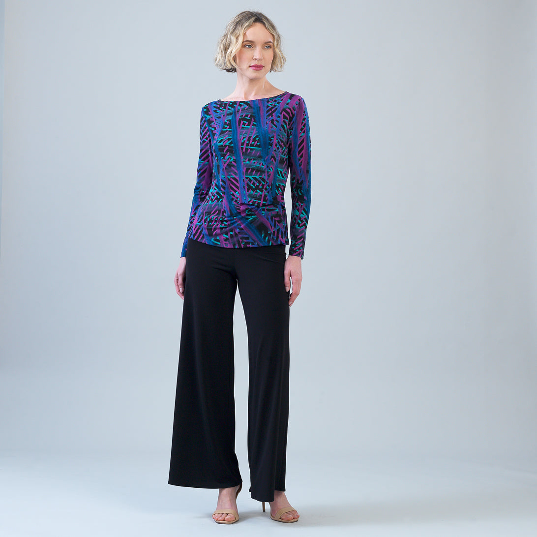 Side Twist Top - Track Stripe-Multi | Clara Sunwoo Best Price